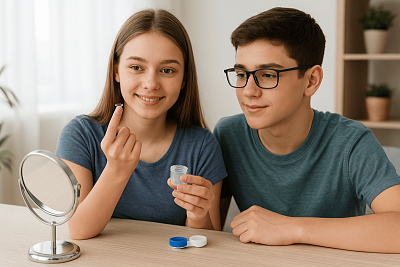 Контактные линзы подросткам: за и против